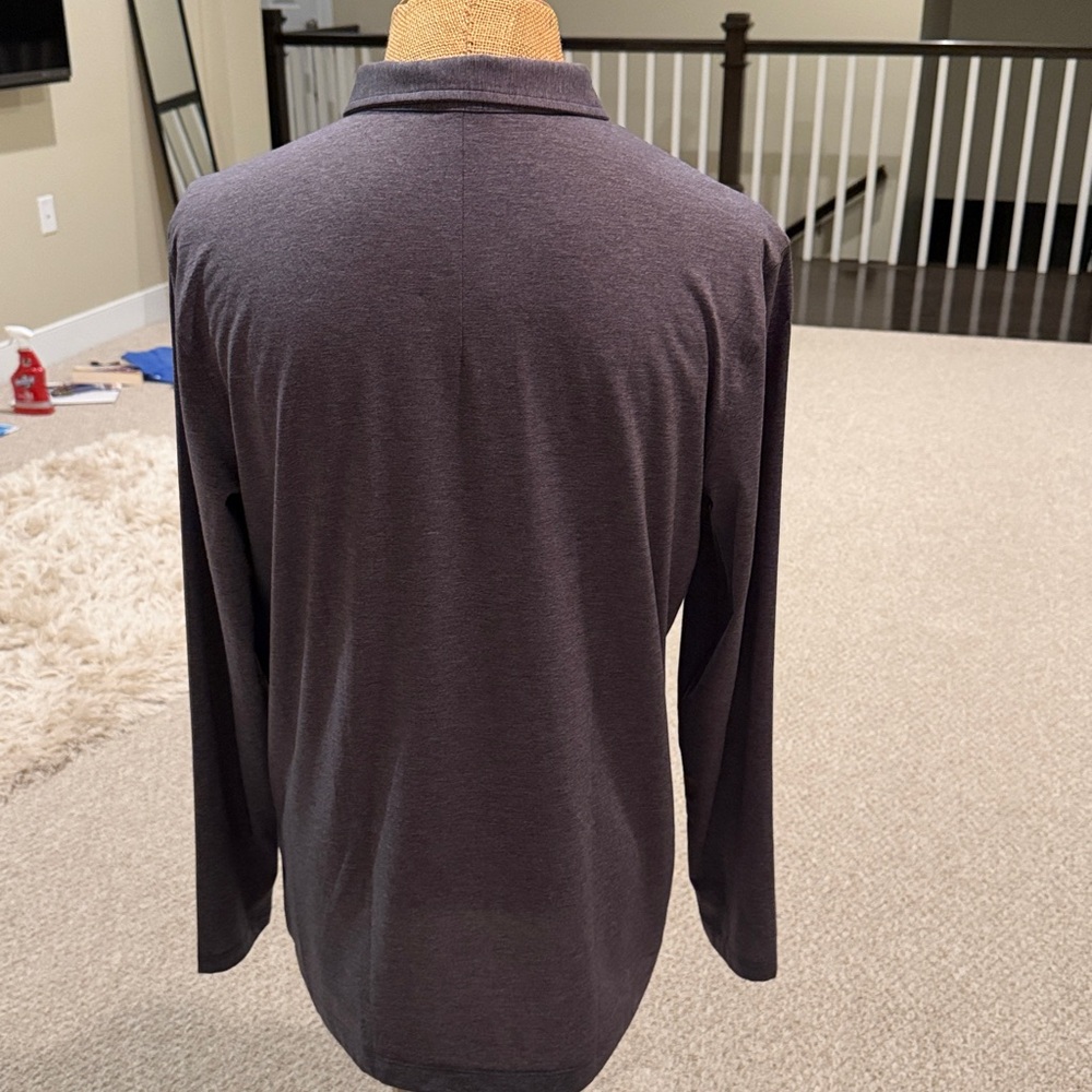 Lululemon Evolution long sleeve polo, XL, gray/purple, EUC, slim fit - Picture 3 of 7